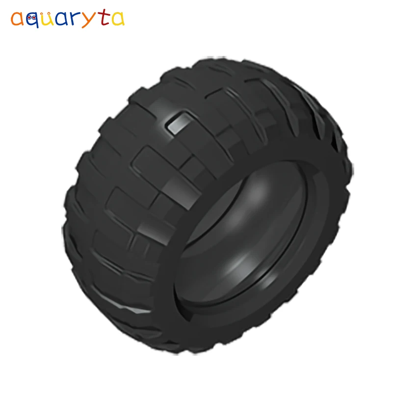 AQUARYTA 4pcs Technology Building Block 56x34mm Wheel Hub and Tire of Different Sizes Compatible 15038 92912 54120 44771 23798