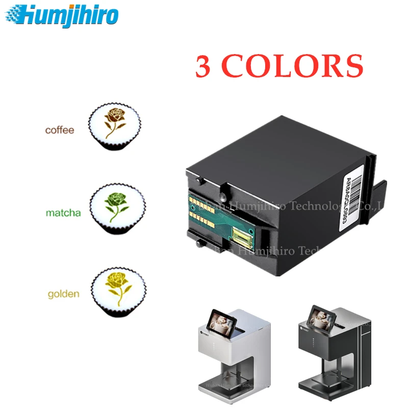 Coffee Beer Milk Tea Food Printer Ink Cartridge Monochrome Edible Ink cartridge 3 Color Optional Coffee Matcha Golden