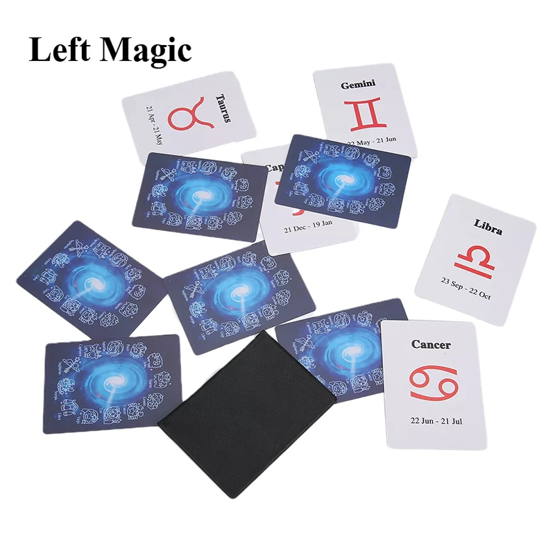 12 Constellation Prophecy Cards Magic Tricks Close Up Street Card Props Mentalism Illusion Comedy Puzzle Gimmick Accessories Toy