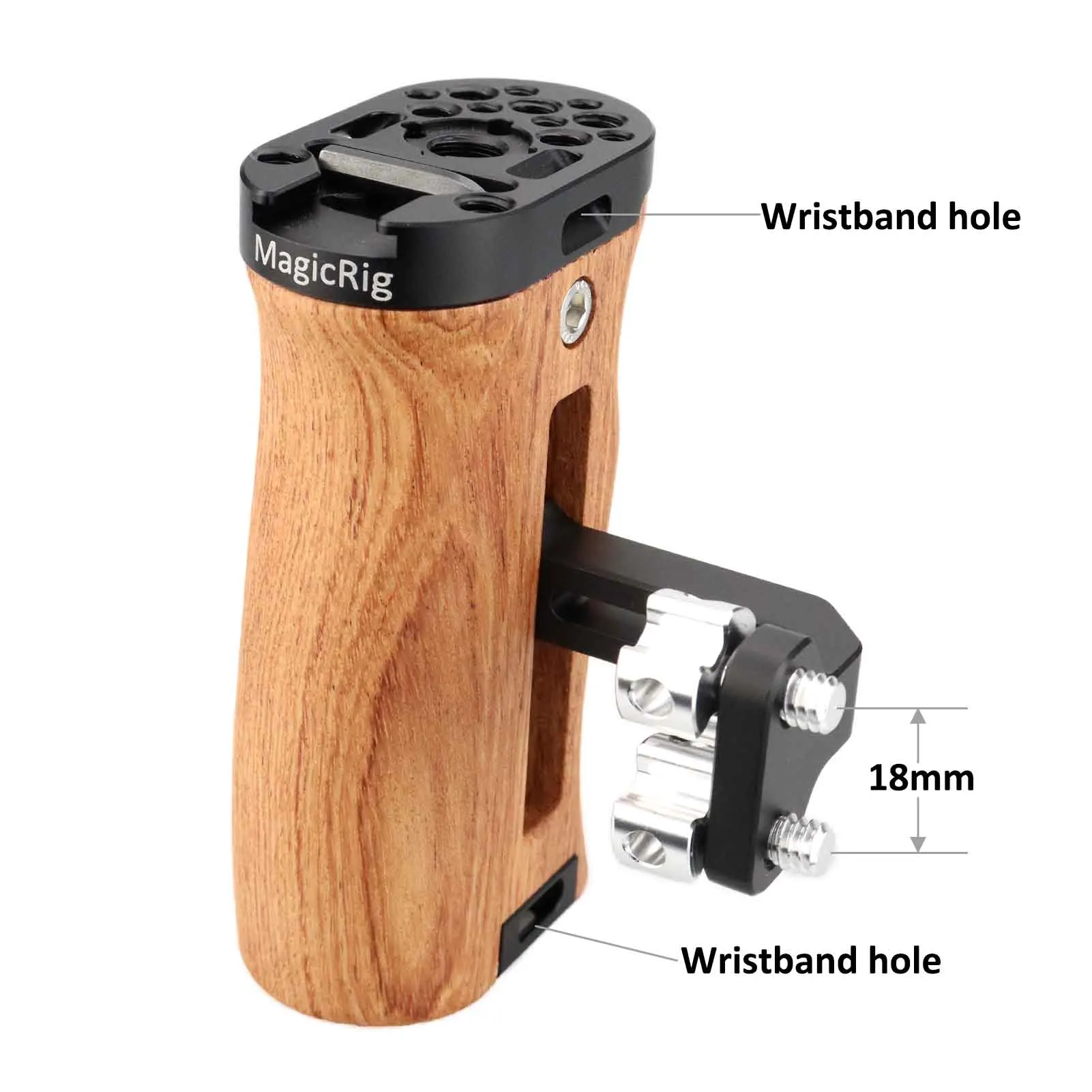 MAGICRIG impugnatura laterale universale in legno per gabbia A7SIII / A7III/A7RIII /A7M3/A7R IV/ A9 II, per gabbia BMPCC 4K/6K/6K Pro