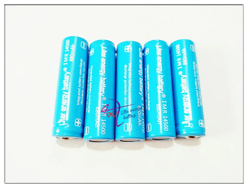 AA Battery 3.7V 880mAh 14500 Li-ion Battery Rechargeable Lithium AA Battery for LED Flashlight Headlamp