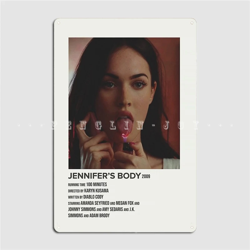 Jennifer's Body 2009 Metal Sign Cinema Garage Garage Club Customize Wall Plaque Tin Sign Poster