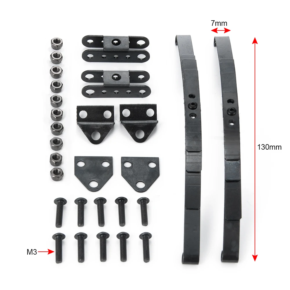 YEAHRUN 1Set Steel Leaf Spring Suspension Set for D90 1/10 RC Crawler Car Upgrade Parts