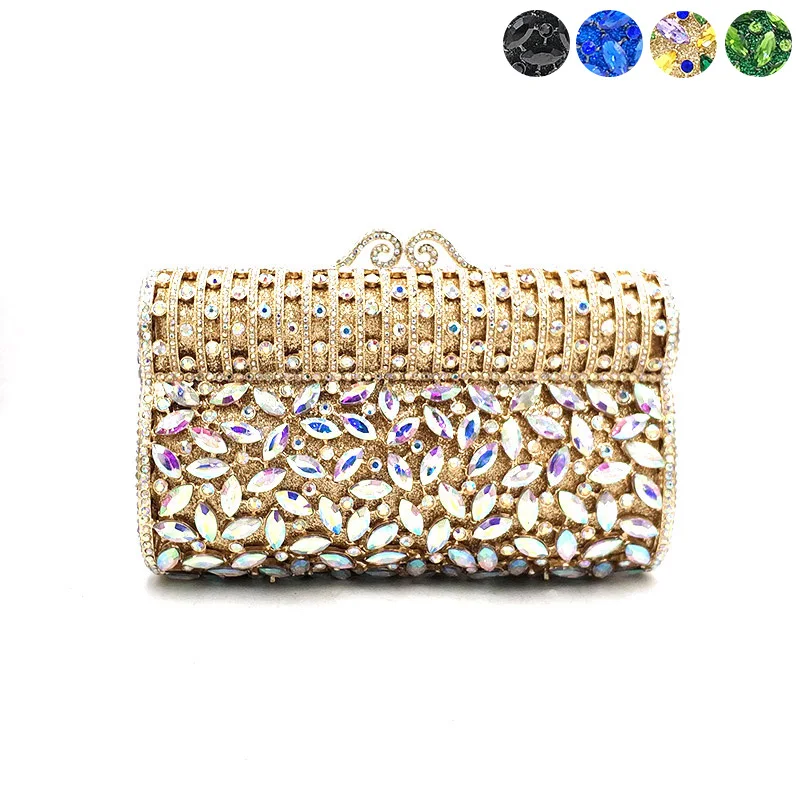 

Fashion women evening party handbag diamonds hollow out purses luxury crystal clutches bridal wedding party classical purses bag