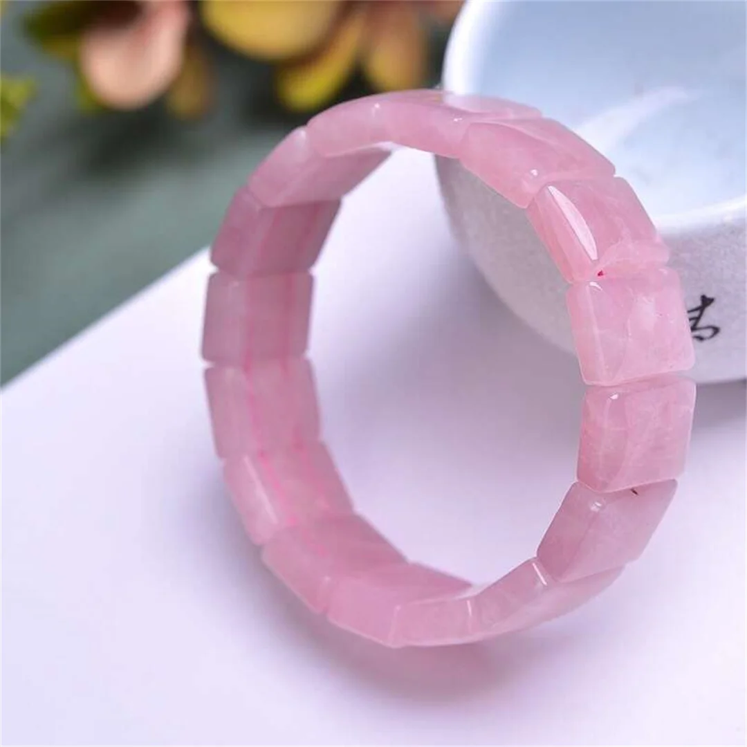 Top Natural Pink Rose Quartz Bracelet For Women Lady Men Love Gift Reiki Crystal 14x10mm Beads Gemstone Jewelry Strands AAAAA