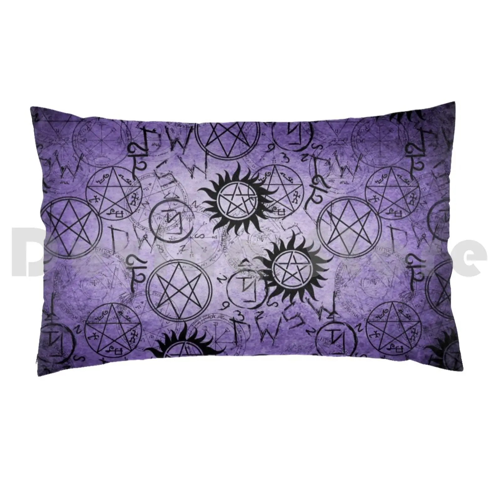 Supernatural Purple Pillow Case Printed 50x75 Supernatural Spn Family Dean Sam Cas Castile Winchester Love