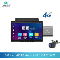 3 inch Android 8.1 ADAS Car auto Video Recorder dashcam 1080P Rear view camera 4G GPS navigation parking monitor