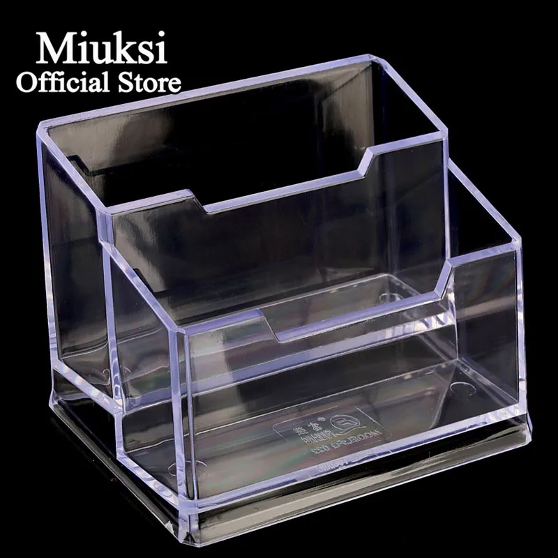 5PCS Acrylic Business Card Box Set Table Card Storage Box High-End Business Large-Capacity Collection Box Business Display Stand