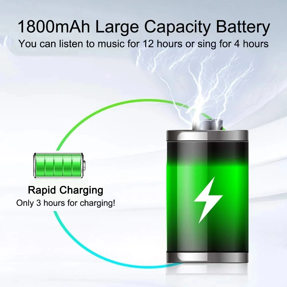 مكثف لاسلكي كاريوكي ميكروفون ميكروفون بلوتوث للهاتف الخليوي المحمول تفعل الغناء Mikrofon نظام المنزل الأطفال DJ ميكروفون