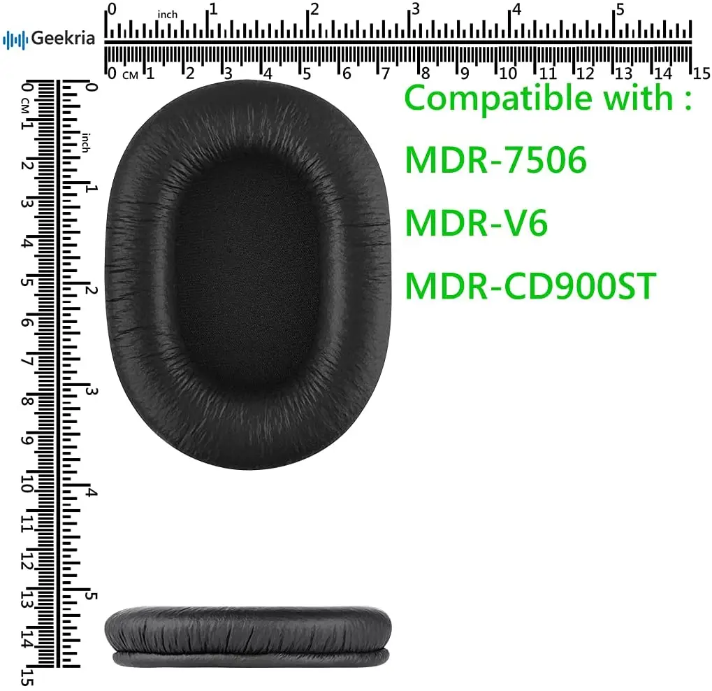 Stirnband Kompatibel mit Sony MDR-7506, MDR-V6, MDR-CD900ST Kopfhörer Ersatz Ohr Pad + Stirnband Abdeckung/Ohr Kissen