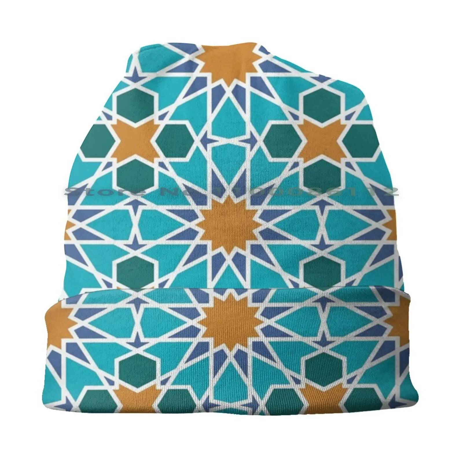 Alhambra Pattern 3 Bucket Hat Sun Cap Alhambra Granada Sevilla Seville Malaga Andalusia Andalucia Spain Islamic Tile Colors