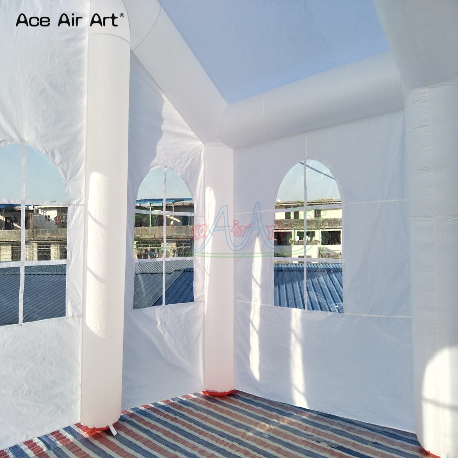 Commercial Large White Inflatable Wedding Tent  With Pointy Roof For Outdoor Party/Exhibitions /Camping Made By Ace Air Art