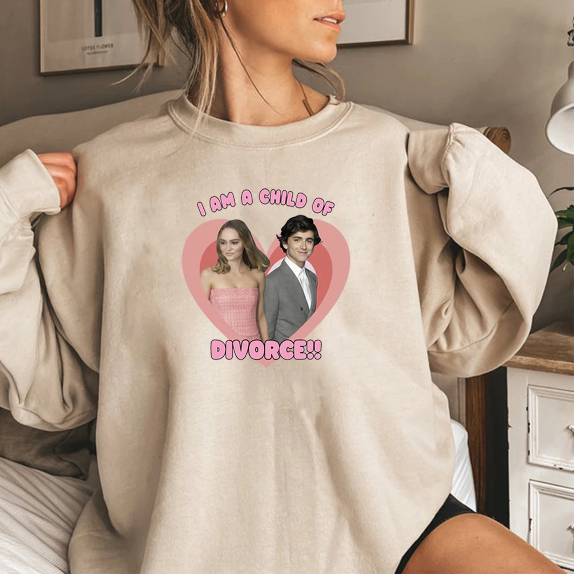 Timothée Chalamet Sweatshirt Timmy and Lily Rose Depp Hoodie Chalamet 1995 Pullover Timothee Chalamet Crewneck Sweatshirts