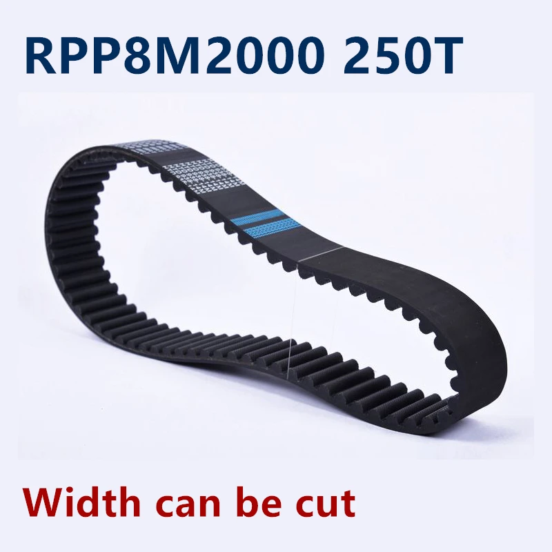 

Bicycle P8M synchronous Timing belt RPP2000-P8M Width 10mm/12mm/20mm/25mm Rubber RPP8M closed-Loop belt