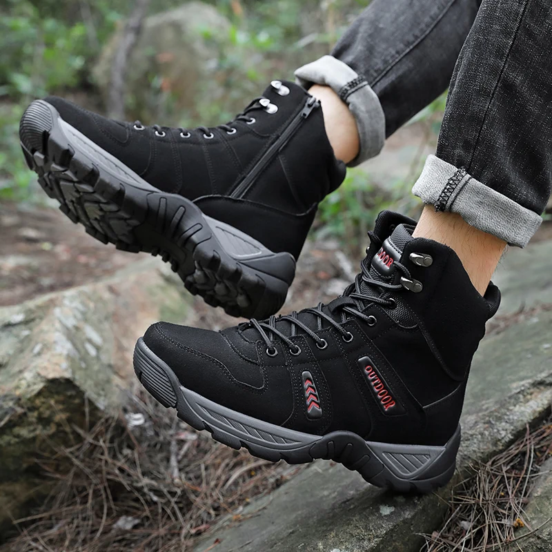 SMS Men Hiking Shoes Outdoor Walking Jogging Shoes Mountain Sport Boots Sneakers Waterproof Anti-Slip Climbing Trekking Shoes