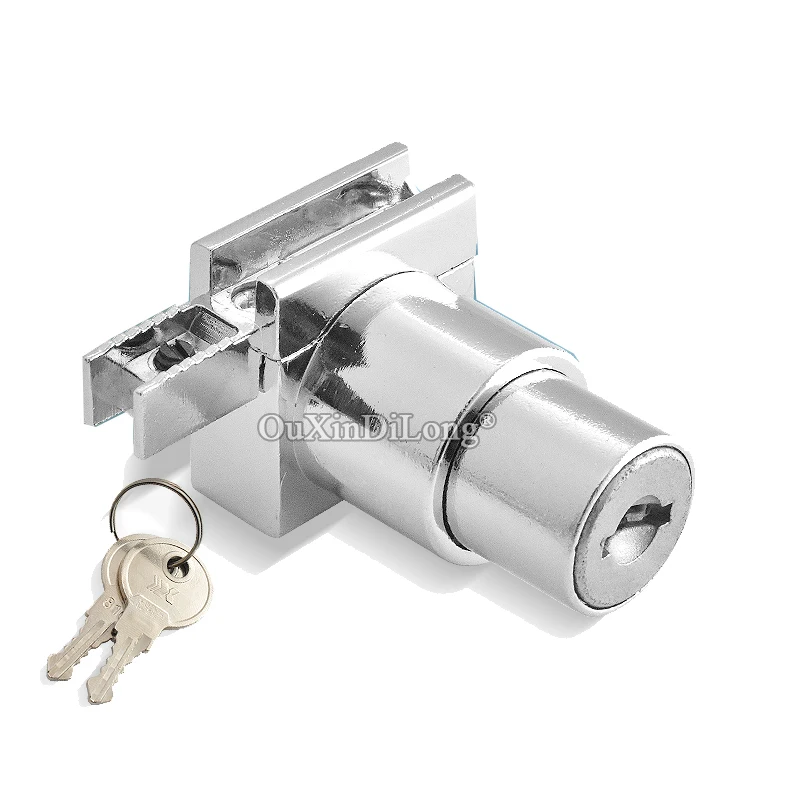 

Brand New 10PCS Glass Cabinet Locks Jewelry Showcase Display Glass Cabinet Sliding Door Lock for 5~8mm Keys Alike/Keys Different