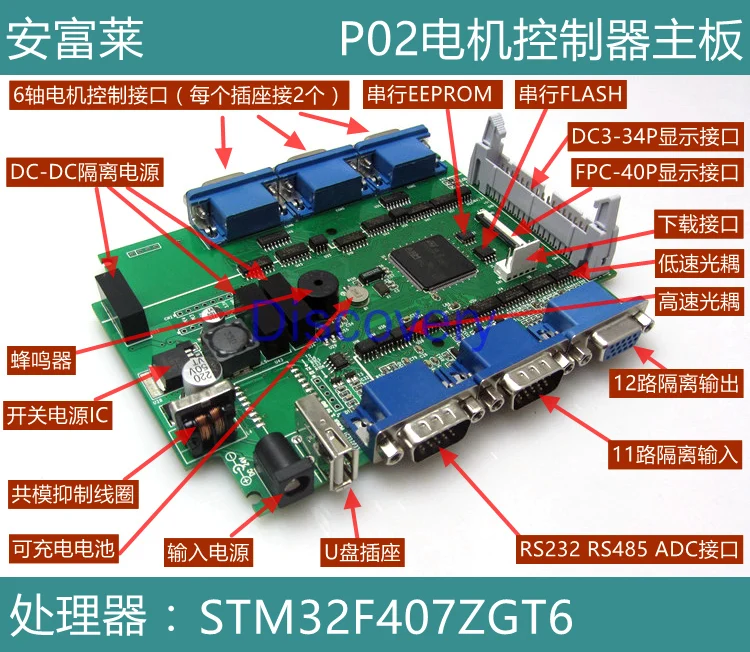 6-axis Motor Controller Motherboard 11 Inputs and 12 Outputs Industrial Grade