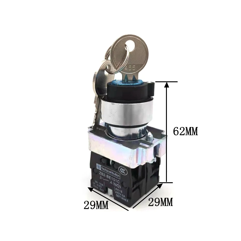 XB2-BG21/BG25/BG41/BG45/BG61/BG65/BG33/BG53/BG73/BJ33 2/3Position Latching/Self Locking/Reset selector push button switch key