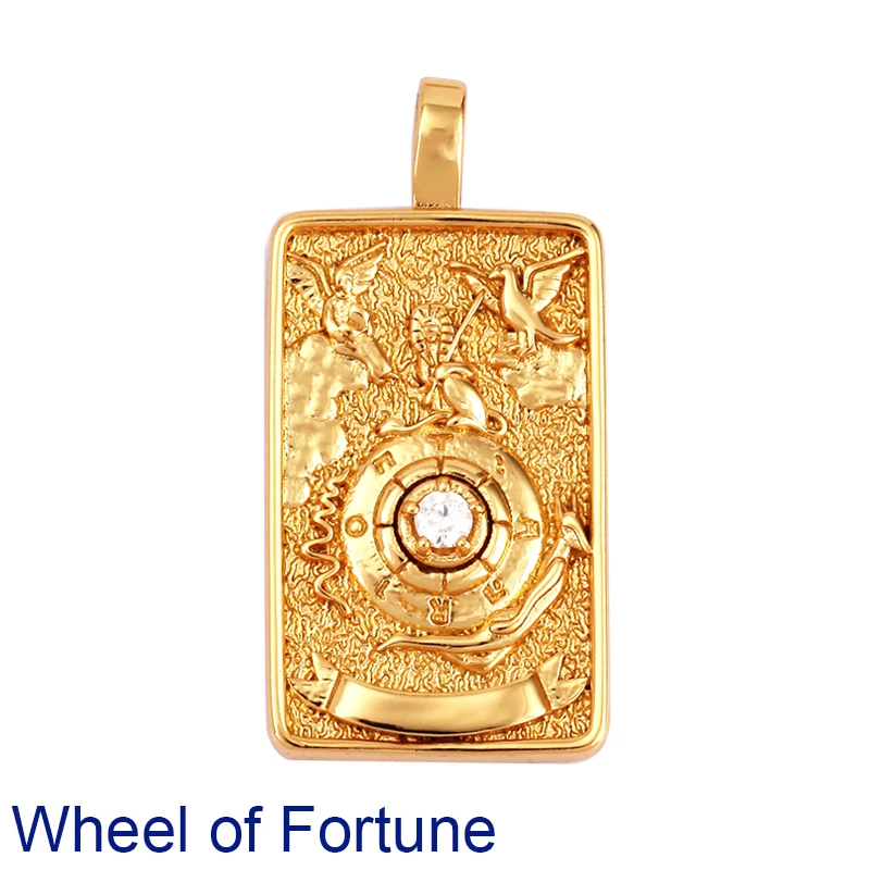 Tarot Karten Charm Anhänger, 2021 Neue 18K Reales Gold Überzogene DIY Schmuck Zubehör für Armbänder Halsketten Machen M06 – Detail 9