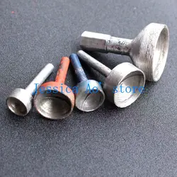 2pcs 12-37mm Eyeball Grinding Tool Convex Ball Carving for Angle Grinder Accessories M10 Screw Hole Shank Diamond Grinding Head