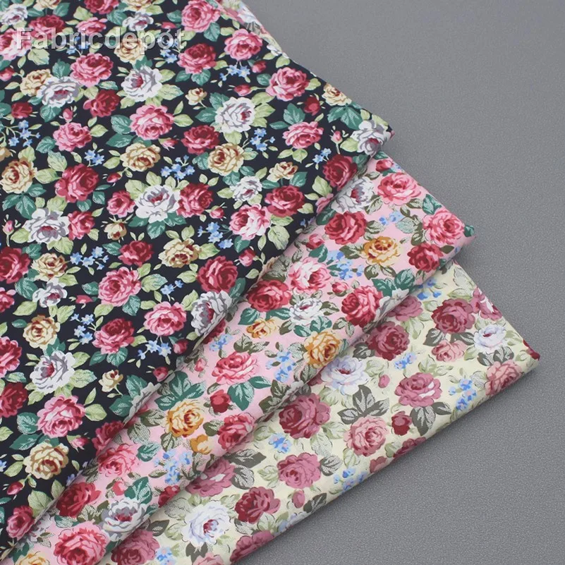 Floral Poplin Summer Light Muslin Liberty Fabric For Quilting Clothes Dresses Shirts Per The Meter