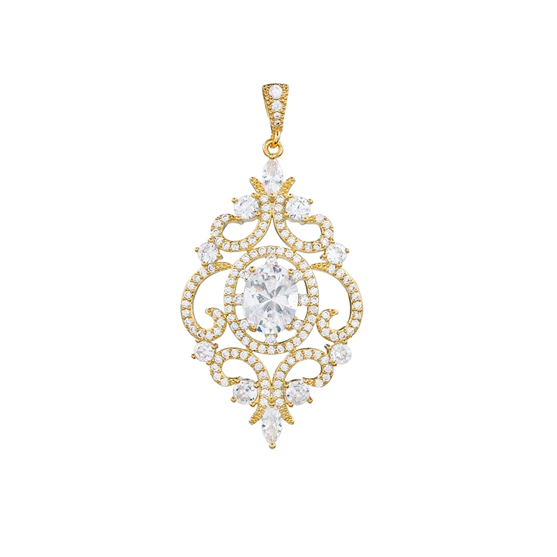 WEIMANJINGDIAN Brand Exquisite Cubic Zirconia CZ Crystal Art Deco Pendant Charms