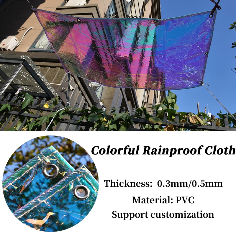 

0.3mm Colorful PVC Rainproof Cloth Balcony Windows Awning Bonsai Succulent Plant Keep Warm Tarpaulin Dog House Cover Waterproof