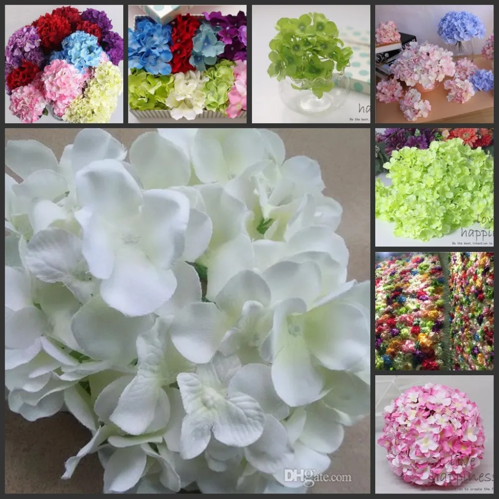 15cm in diameter artificial hydrangea flower head diy wedding bouquet flowers head wreath garland home wedding decoration