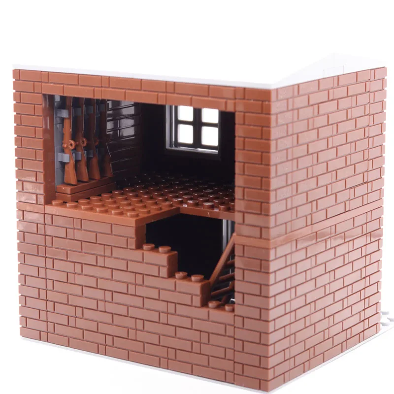 Foreign Buildings In Ruins of War Building Blocks Crossing House Streethouse Building Assembly Bricks Kids Christmas Toys Gifts