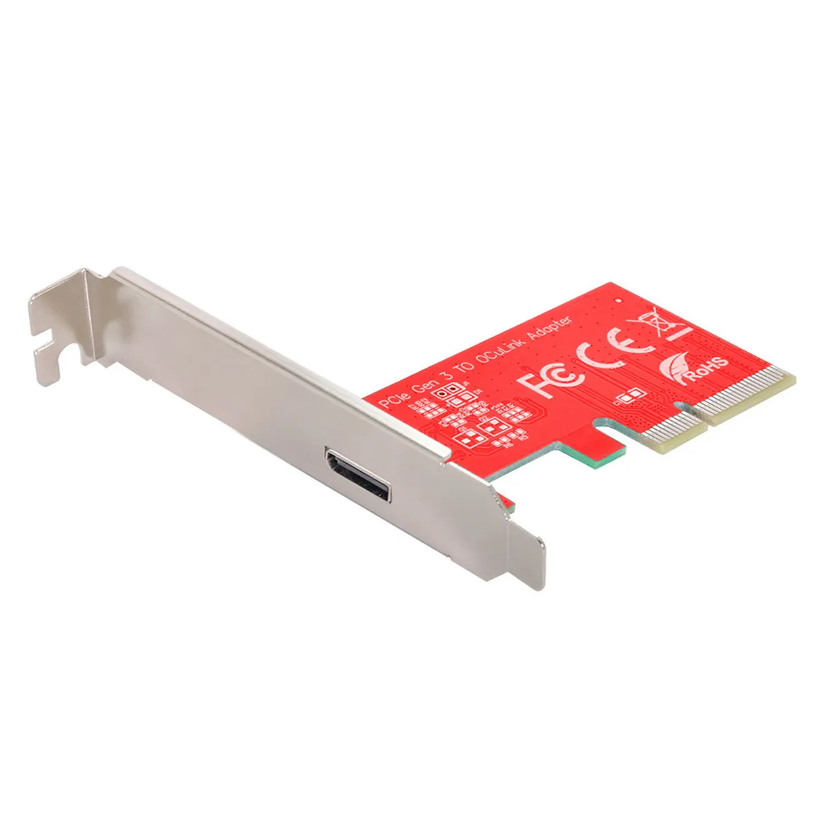 Express 4.0 x4 PCI-E 3.0 to Oculink External SFF-8612 SFF-8611 Host Adapter for PCIe SSD with Bracket