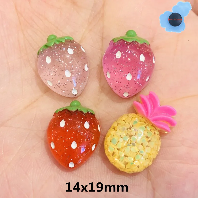 1Pcs Pineapple Fruit Strawberry High Simulation Shoe Accessories Garden Shoes Charms Decorations Fit Kids Party Gifts