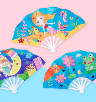 子供のための夏の扇子,漫画のおもちゃ,動物の色,落書き,空の,芸術的な工芸品,創造的な描画