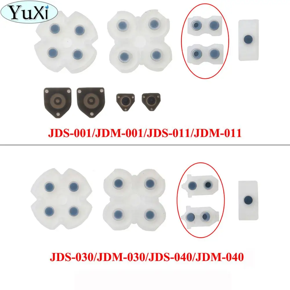 

YuXi For Sony for PS4 Controller JDS JDM 001 011 030 040 Conductive Silicone Rubber Pads for PS4 L2 R2 Buttons