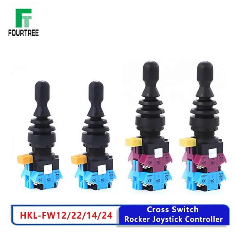 Joystick Switch Momentary 2/4 position 2/4NO self Latching Spring Return Wobble Stick 22mm Monolever Rocker Cross Switch HKL-FW