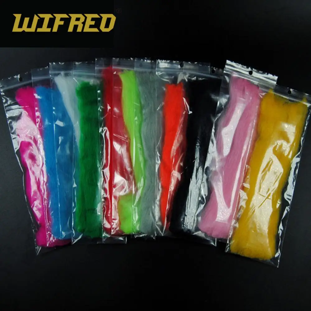 Multiple color Fly Tying Egg Yarn Glow Bug Yarn Fiber Baitfish Lure Parachute Fly Tying Material Yellow Orange Black color