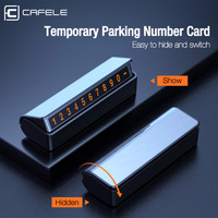 Cafele Car Temporary Parking Card Night Luminous Magnetic Telephone Number Card Mobile Phone Hide Parking Card Plate Automobile