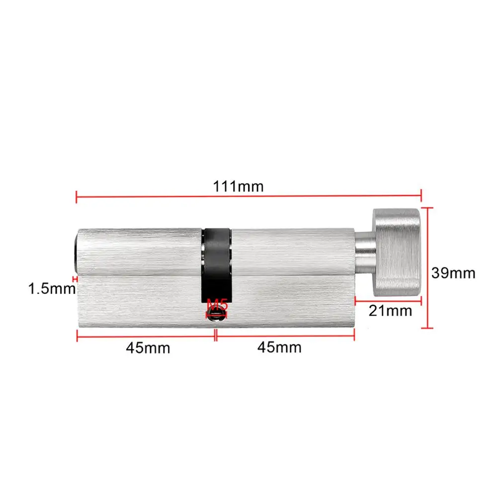 GARLLEN T35/35 T40/40 T45/45 Daumen Drehen Zylinder Euro Barrel Türschloss UPVC Anti Pick anti Bohrer Extra Schlüssel Hohe Sicherheit