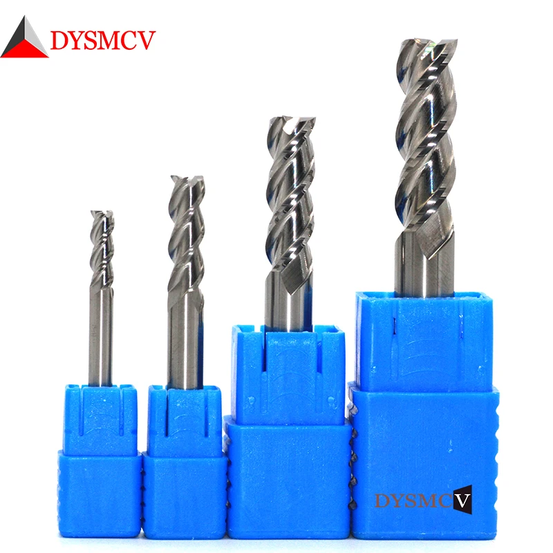 Fresa Rivestimento In Lega di Strumento In Acciaio Al Tungsteno Da Alluminio di Cnc Maching 3 Lama Frese Top Fresatura Taglierina di Legno Fresa
