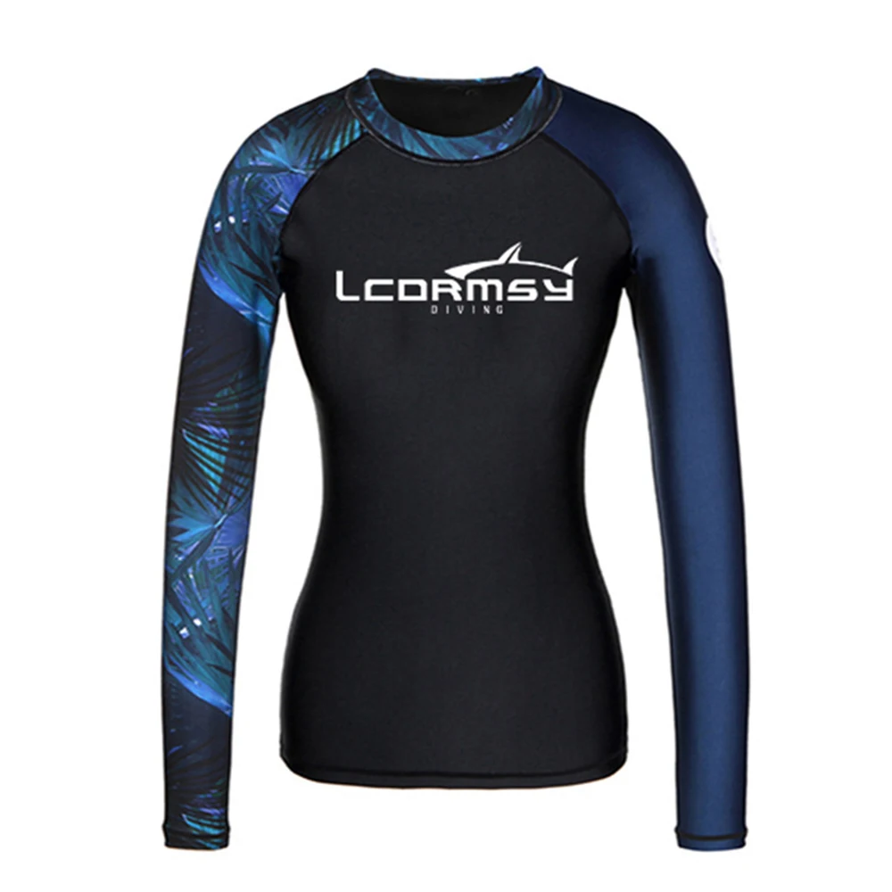 Brand New Women\'s Rash Protection Beach Long-Sleeve Surfing Swim Top Water Sports Gym Diving Suit Quick-Drying UPF50+