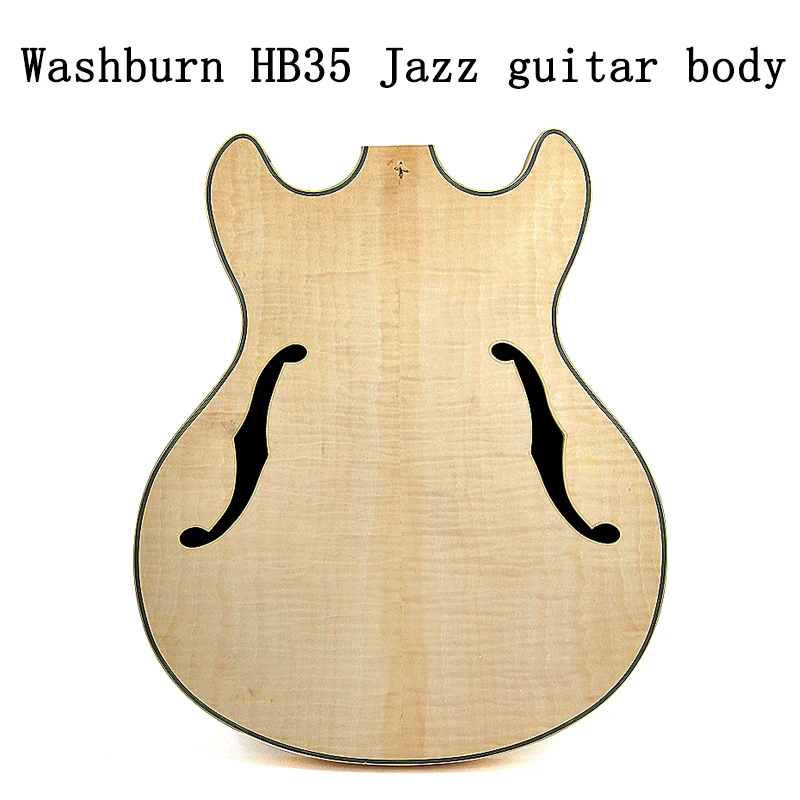 Washburn HB35 jazz guitar body flame maple top maple back and side plywood