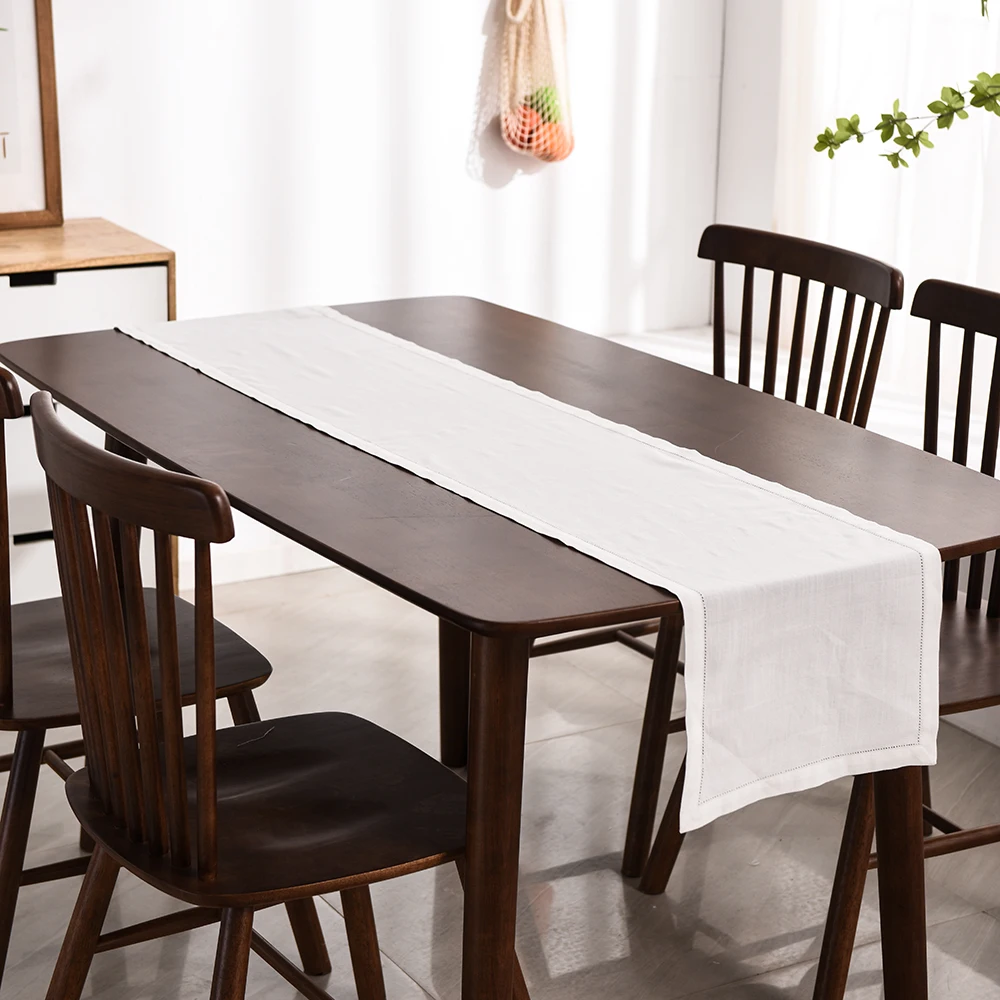12 Stück Tischservietten für Hochzeit, Party, Abendessen, weiße Stoffservietten für Restaurant und Zuhause, Baumwoll-Leinen-Taschentücher in 4 Größen – Detail 23