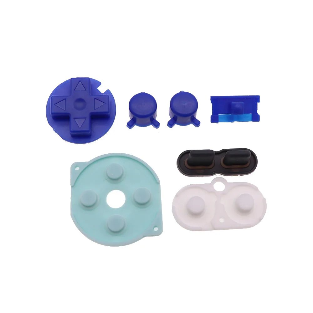 Botones conductores de goma para Nintendo Gameboy, botones A y B, almohadillas para GBP D, botones de encendido y apagado, 1 Juego