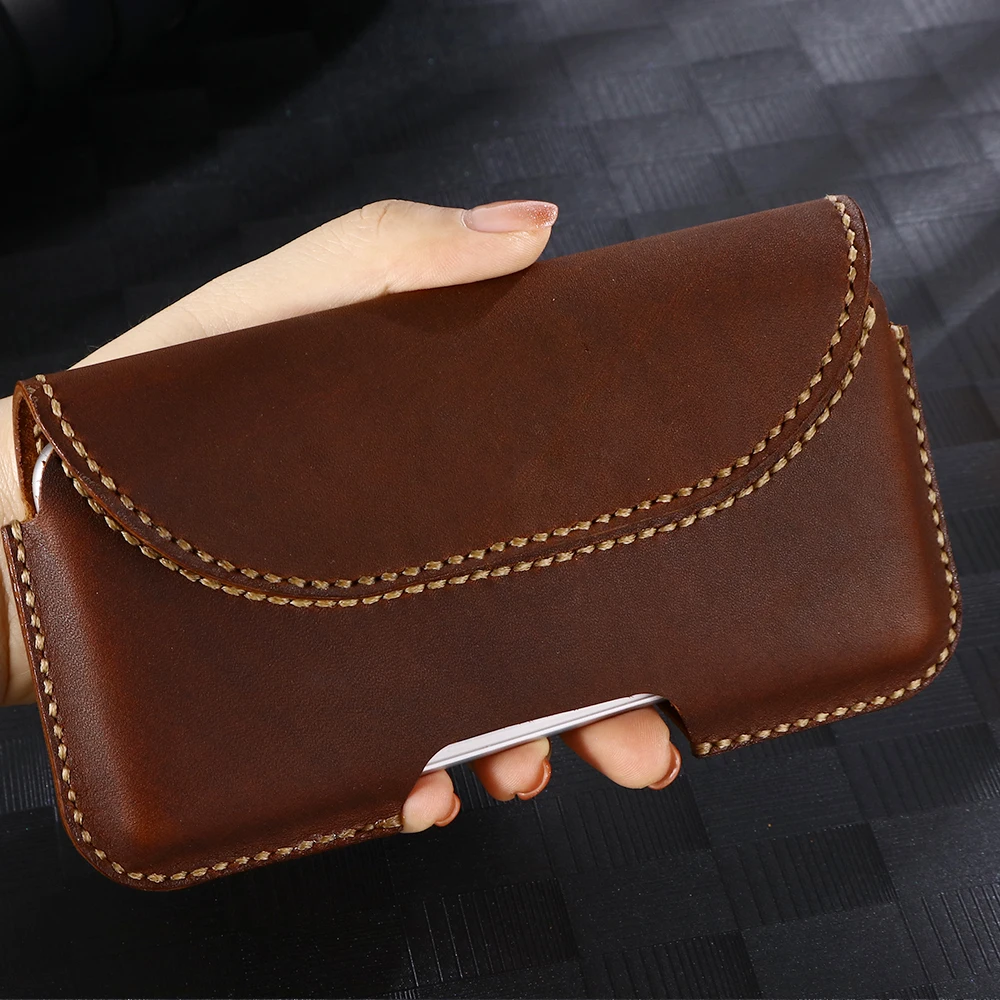 

Vintage Belt Clip Phone Bag for Samsung Galaxy A3 A5 A7 2018 2016 2017 A8 A9 A6 A6 Plus Case Genuine Leather Holster