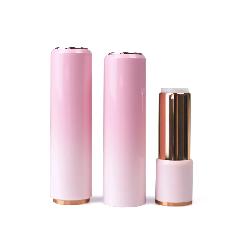 Gradient Pink Empty Lip Tubes Pressing Spring Lipstick Tubes High-Grade Lipgloss Tubes Packaging Material