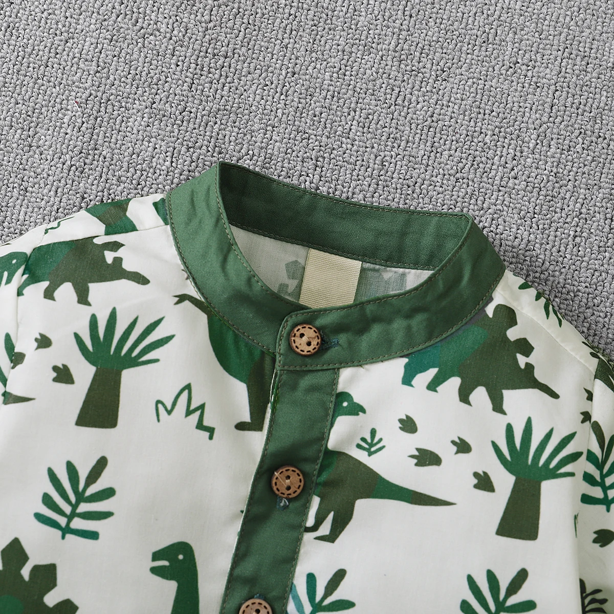2021-04-02 Lioraitiin 0-5Years Toddler Boy 2Pcs Summer Outfits Short Sleeve Button Down Shirt Solid Elastic Waist Shorts Set