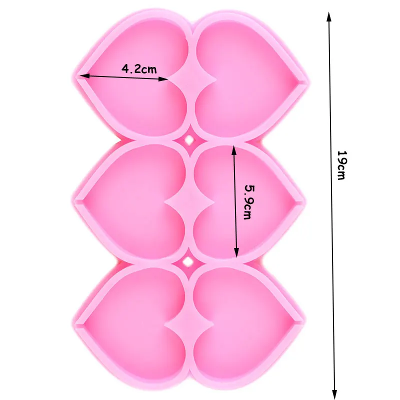 Love Heart Lollipop Silicone Molds Cupcake Topper Fondant Mold Baby Birthday Cake Decorating Tools Chocolate Candy Resin Moulds