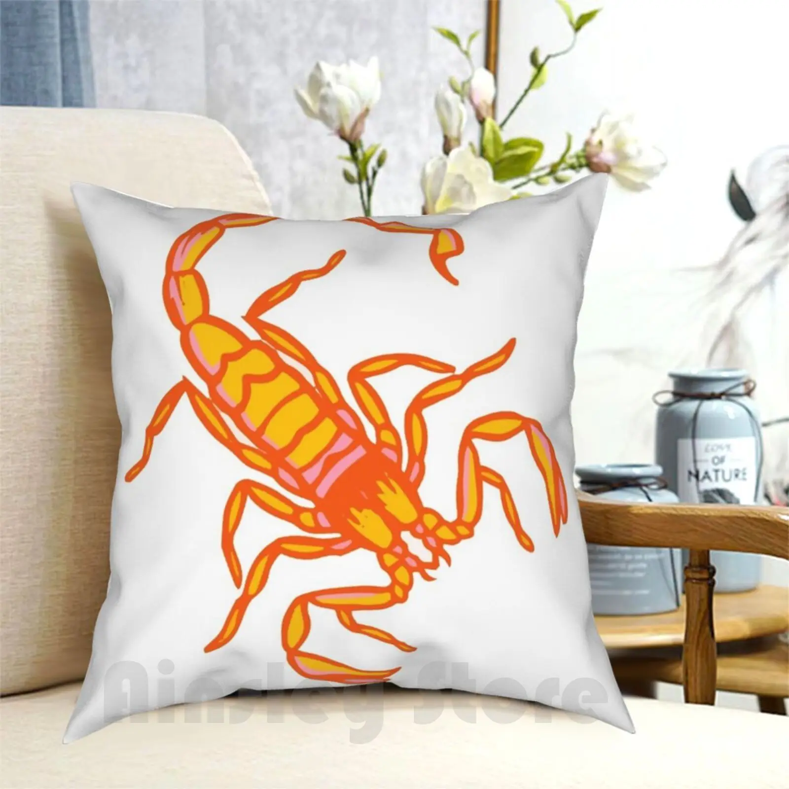 Scorpion Graphic By Crawl Home Pillow Case Printed Home Soft Throw Pillow Scopion Crawlhome Arachnids Flashart Sting