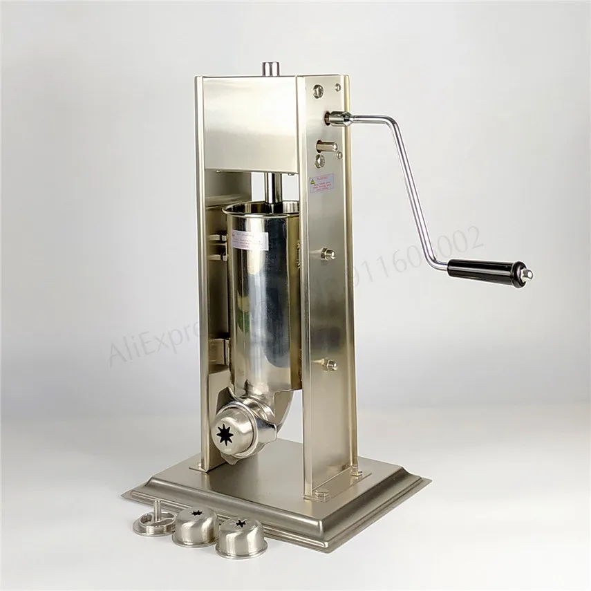 Churro Making Machine 2L Sausage Stuffer Filler Sausage Salami Maker Manual Churrera Extruder Machine Stainless Steel 3 Options