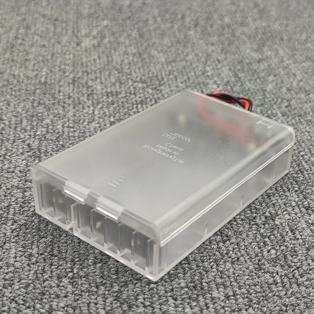 18650 Battery Box DIY Battery Holder 3X18650 Case Series With Switch Cable With Cover 3*18650 Welding-free Transparent