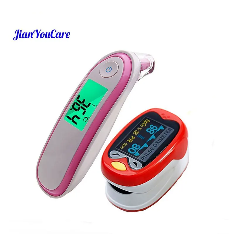 Finger Pulse fingertip Oximeter children kids De Pulso De Dedo Pediatric oximetro SpO2 Saturation Meter Ear Forehead Thermometer